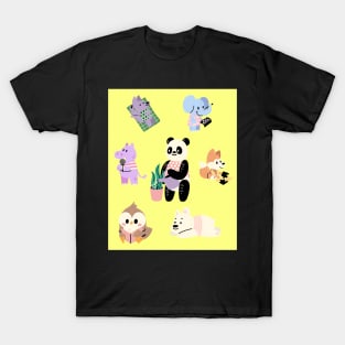 Cute Kawaii Animals Having Fun T-Shirt